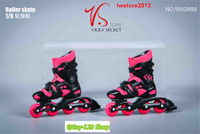 Scarpe da pattini a rotelle VSTOYS 19XG68B 1/6 rosse per corpo figura TBL PH femminile 12 pollici