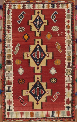 Tappeto kilim geometrico rosso - tappeto,