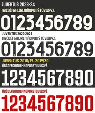 Stampa Numero + Nome Giocatori JUVENTUS Vlahovic Yildiz Ronaldo Buffon Chiellini