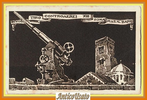 Cartolina bari scuola tiro - bari,