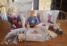 Carino lotto bambole vintage Kathe Kruse con bambino della fortuna 14"