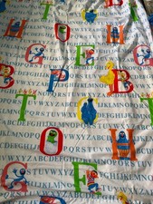 Vintage Sesame Street Alphabet doppio foglio piatto Stevens USA cutter artigianato gusto