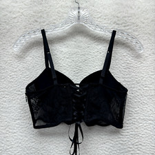 Intimissimi Corsetto Bustier Bralette Medium Nero Lacci Imbottiti Cerniera Lingerie