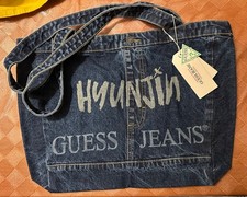 hyunjin x guess jeans tote bag
