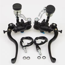 COPPIA POMPE LEVA FRENO RADIALI NERE per Ducati GTV 500 Ø 17,5mm
