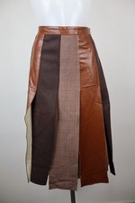 MARIELLA BURANI GONNA DONNA WOMAN SKIRT Tg. 46 CASUAL VINTAGE COTONE ECOPELLE