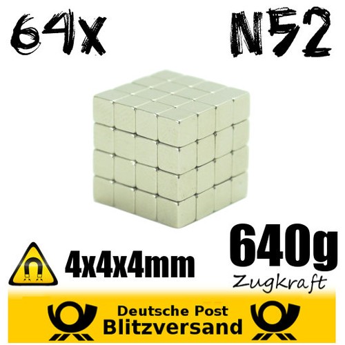 64x magneti neodimio cubo - magneti,