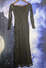 Abito body nero pizzo spalle