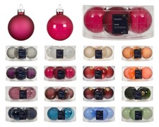 4 Palline di Natale Vetro 8cm