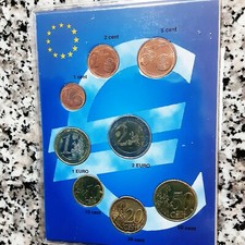 Euro - Finlandia 2001 Folder Leuchtturm - Set da 8 monete (da 1 Cent a 2 Euro)