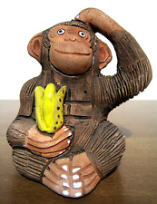 STATUINA CASALS PERU' artigianale in argilla con dettagli smaltati - Vintage