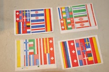 FALLER - Serie di 80 BANDIERE complete di ASTE - scatola originale