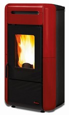 Termo stufa termostufa pellet NORDICA EXTRAFLAME Giordana Idro 18,8 kW bordeaux