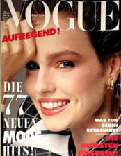 VOGUE Germany Magazine 1985 MARTINA GATES Evangelista YASMIN LE BON Bolster VTG