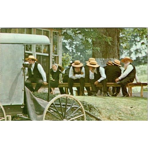 Amish outdoor sunday church - amish,