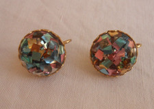 ORECCHINI FIRMA SARAH COVENTRY PAGLIUZZE COLORATE CORIANDOLI DEL 1962