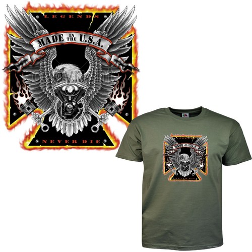 Biker shirt chopper adler - biker,