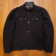 NWOT Goldwin Japan Lined Padded Canvas Motorcycle Jacket Black Size Large