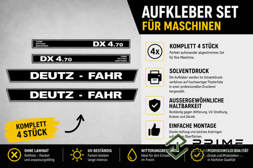 Set adesivi deutz fahr 70 - deutz, dx