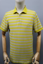 Polo uomo BURBERRY BRIT giallo/grigio a righe 100% cotone taglia US M