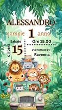 Invito digitale tema safari