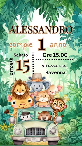 Invito digitale tema - , safari