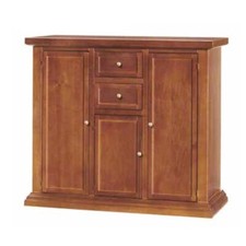 CREDENZA MADIA ARTE POVERA 3 PORTE 2 CASSETTI NOCE SCURO CLASSICO (392)