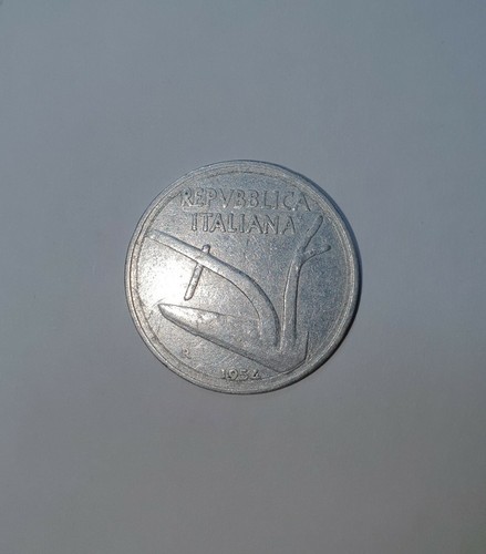 Lire spiga 1954 con - con, errore