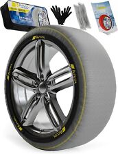 Calze da Neve Omologate Italia EN 16662-1 Due Catene da Neve in Tessuto per Auto