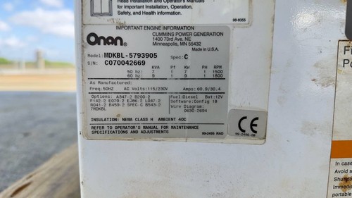 Onan 9mdkbl generatore - 7/9mdkbl,