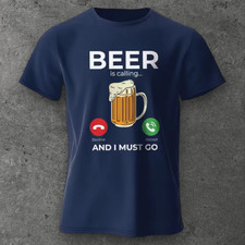 T-shirt uomo birra che chiama
