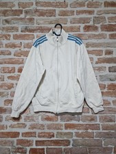 Adidas Felpa Vintage Bianco Blu Taglia M Sportiva Donna Women Con Zip