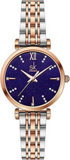 SK Classic Donne Orologi Moda Donne Dress Watch Solido Acciaio Inox Band Cinturi