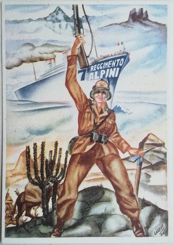 Cartolina reggimento alpini - reggimento,