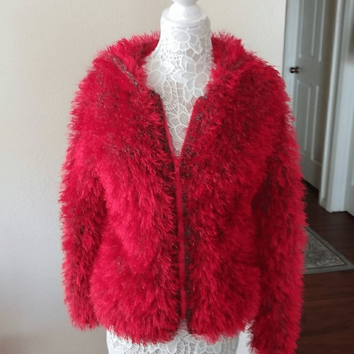Filato ciglia teddy giacca - , con