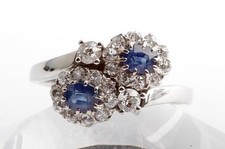 Anello zaffiro diamante oro