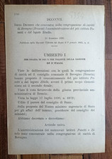 BOVEGNO 1892 REGIO DECRETO X