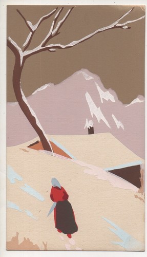 Cartolina illustrata dipinta - illustrata, a