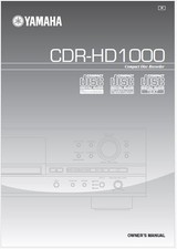 Yamaha CDR-HD1000 Lettore CD