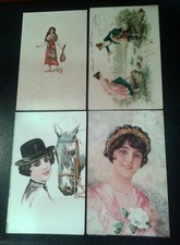 LOTTO 4 CARTOLINE DONNINE