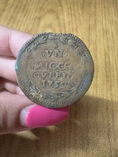 MONETA Stato Pontificio CLEMENTE XIII 1 Baiocco Gubbio 1759 AQ