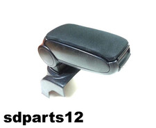 Bracciolo + Set Di Montaggio Tessuto Nero Per Vw Golf V 03-08 Jetta III 05-10