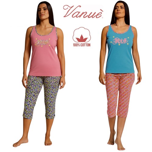 Pigiama donna cotone canotta
