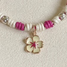 Dodo Pomellato Bracciale Ciondolo Fiore Di Ciliegio Bianco Fucsia Originale 