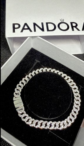 Silver pandora pavé cuban - pandora,