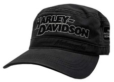 Harley-Davidson Cappello da Pittore, Blocco H-D Scritta Ricamata, Grigio Antracite
