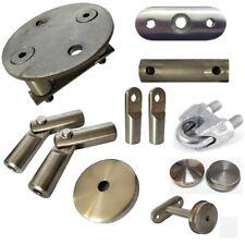 SERIE DI COMPONENTI IN ACCIAIO INOX PER SCALE RINGHIERE PARAPETTI BALAUSTRE