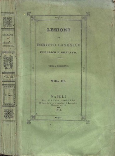 Lezioni diritto canonico - di,