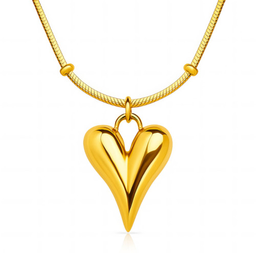Collana cuore placcata oro - cuore,