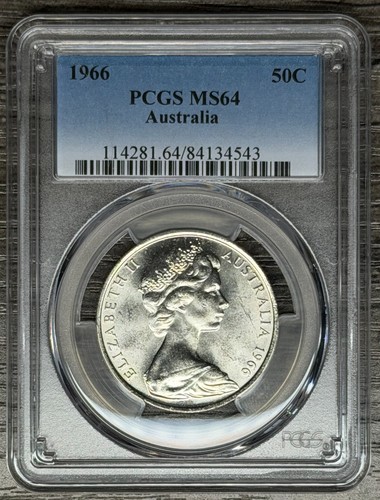 Australia 1966 argento tondo